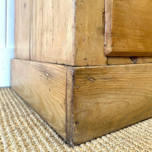 An Antique English Pine Chest of Drawers Dresser c1890