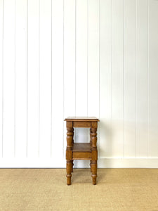 An English Country Pine Nightstand or Side Table