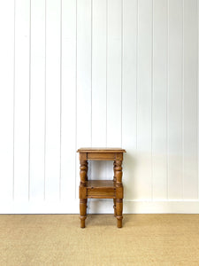 An English Country Pine Nightstand or Side Table