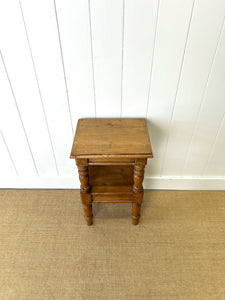 An English Country Pine Nightstand or Side Table