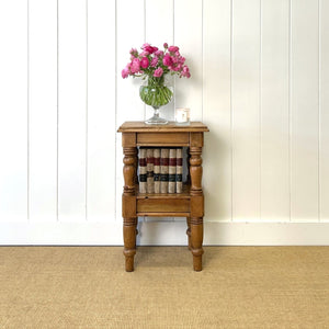An English Country Pine Nightstand or Side Table