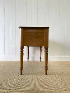 Antique English Country Pine Console Table with Drawers c1890