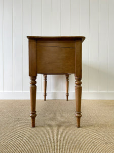 Antique English Country Pine Console Table with Drawers c1890