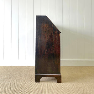 An Antique Oak Drop Front Desk with Original Brass Hardware c1890