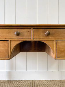 Antique English Country Pine Console Table with Drawers c1890