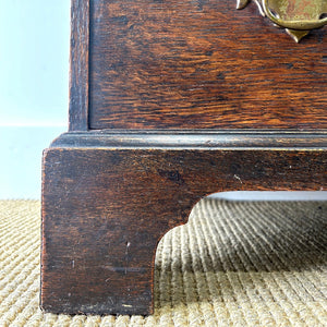 An Antique Oak Drop Front Desk with Original Brass Hardware c1890