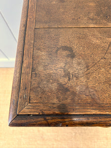 A English George III Oak Country Built Feather-banded Chest of Drawers