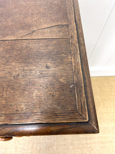 A English George III Oak Country Built Feather-banded Chest of Drawers