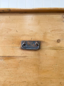 An English Pine Mule Chest Trunk or Blanket Box c1850