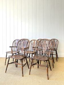 A Set of 8 Windsor Wheel Back Chairs