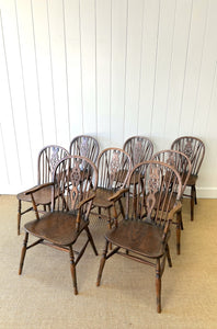 A Set of 8 Windsor Wheel Back Chairs