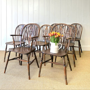 A Set of 8 Windsor Wheel Back Chairs