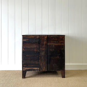 A English Mahogany Chest of Drawers with Oval Brass Hardware