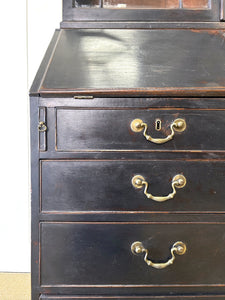 A 19th Century Ebonized Secretary Desk Bookcase