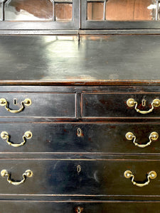 A 19th Century Ebonized Secretary Desk Bookcase