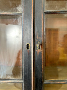 A 19th Century Ebonized Secretary Desk Bookcase