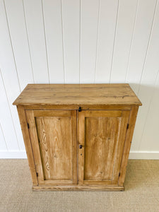 A Rustic English 19th Century Pine Cupboard c1880