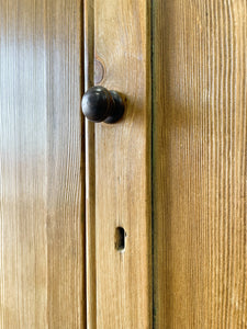 A Rustic English 19th Century Pine Cupboard c1880