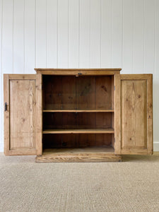 A Rustic English 19th Century Pine Cupboard c1880