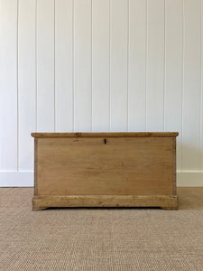 An English Pine Blanket Box or Small Low Coffee Table With Iron Handles c1850