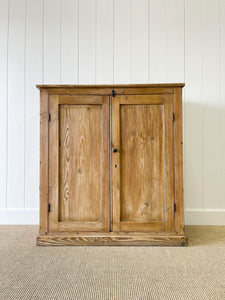 A Rustic English 19th Century Pine Cupboard c1880