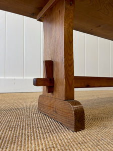 An Antique English Country Pine Bench 7.5 Feet Long