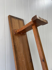 An Antique English Country Pine Bench 7.5 Feet Long