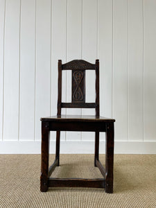 An English Country Oak Chair c1890