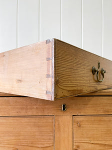 An English Pine Mule Chest Trunk or Blanket Box c1850