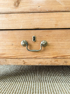 An English Pine Mule Chest Trunk or Blanket Box c1850