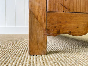An English Pine Mule Chest Trunk or Blanket Box c1850