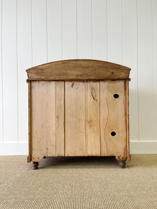 An English Pine Chest of Drawers Dresser with Gallery c1890