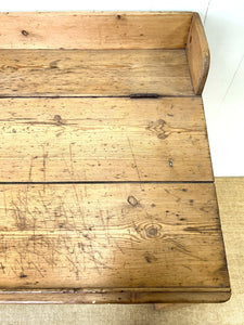 Antique English Pine Architect's Desk or Potting Bench c1880