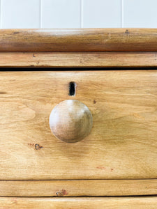 An English Pine Chest of Drawers Dresser with Gallery c1890