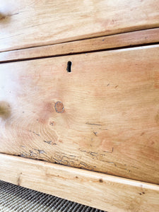 An English Pine Chest of Drawers Dresser with Gallery c1890