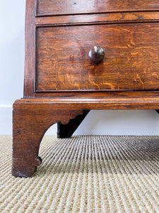 An 18th Century English Country Oak Chest of Drawers Dresser
