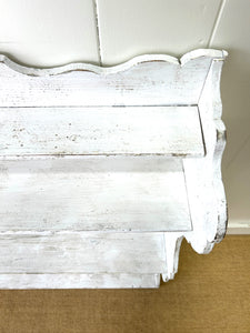 An Antique Rustic English Painted Book Shelf