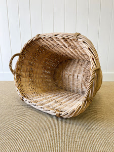 A Large Antique French Harvest Basket