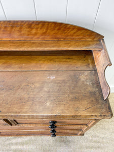 An English Pine Faux Painted Chest of Drawers Dresser with Gallery c1890