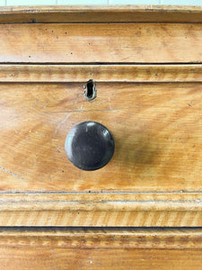 An English Pine Faux Painted Chest of Drawers Dresser with Gallery c1890