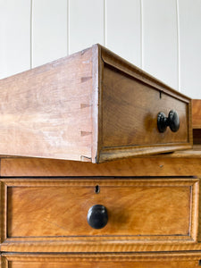 An English Pine Faux Painted Chest of Drawers Dresser with Gallery c1890