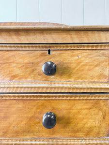 An English Pine Faux Painted Chest of Drawers Dresser with Gallery c1890