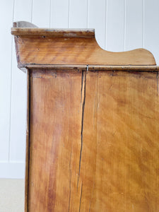 An English Pine Faux Painted Chest of Drawers Dresser with Gallery c1890