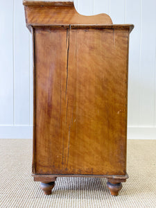 An English Pine Faux Painted Chest of Drawers Dresser with Gallery c1890
