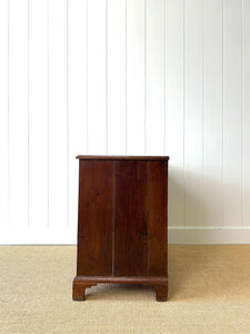 Antique English 18th Century Oak Chest of Drawers with Brasses