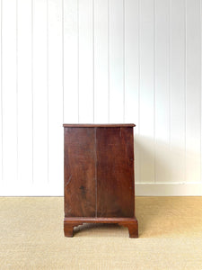 Antique English 18th Century Oak Chest of Drawers with Brasses