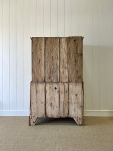 An 18th Century English Pine Linen Press Cupboard