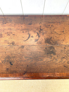 Antique English 18th Century Oak Chest of Drawers with Brasses