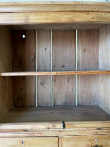 An 18th Century English Pine Linen Press Cupboard
