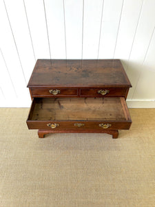 Antique English 18th Century Oak Chest of Drawers with Brasses
